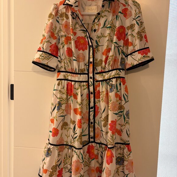 Kate Spade Picnic Perfect Blossom Fluid Floral Shirtdress  Preppy Summer Size 2 - Picture 16 of 16